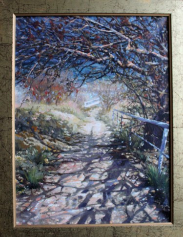 Painting titled "Road to the Sea" by Tanya Firn, Original Artwork, Oil