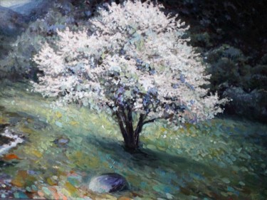 Peinture intitulée "Appletree" par Tanya Firn, Œuvre d'art originale, Huile