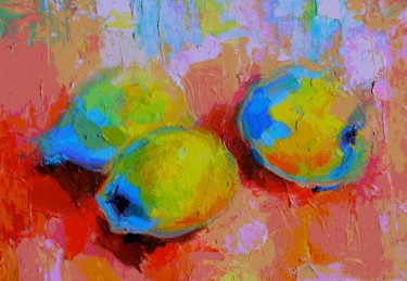 Painting titled "Nature morte. Quince" by Tanya Firn, Original Artwork, Oil