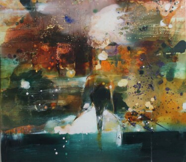 Картина под названием "Dark Waters | Темна…" - Tanya Grinevich, Подлинное произведение искусства, Масло Установлен на Деревя…