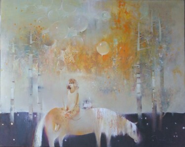 Painting titled "On the Way Home | П…" by Tanya Grinevich, Original Artwork, Oil