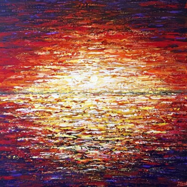 Картина под названием "Fabulous Sunrise" - Tanya Hansen (TanyaSunart), Подлинное произведение искусства, Акрил