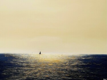 Картина под названием "Swimming in Gold" - Tanya Hansen (TanyaSunart), Подлинное произведение искусства, Акрил