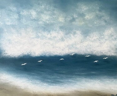 Malerei mit dem Titel "Guardians of the Sea" von Tanya Hansen (TanyaSunart), Original-Kunstwerk, Acryl