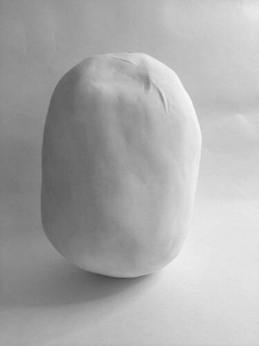 Skulptur mit dem Titel "Egg #3 of sculptura…" von Tanya Klyat, Original-Kunstwerk, Gips