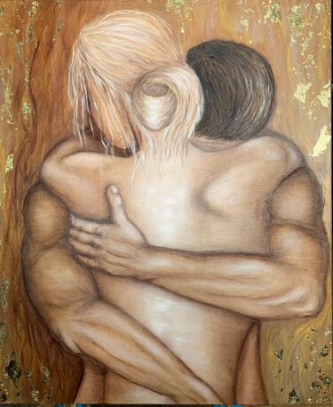 Картина под названием "Объятья страсти" - Таня Подвысоцкая, Подлинное произведение искусства, Масло