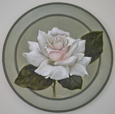Schilderij getiteld "Rose" door Tanya Shark, Origineel Kunstwerk, Olie