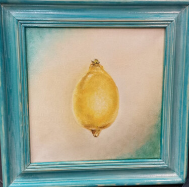 Painting titled "Лимон" by Tanya Shark, Original Artwork, Oil