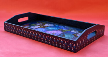 Design intitolato "Tray large" da Tanya Shark, Opera d'arte originale, Olio