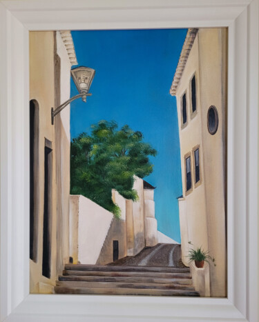 Painting titled "Stairs" by Tanya Shark, Original Artwork, Oil
