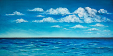 Painting titled "Seascape" by Tanya Shark, Original Artwork, Oil