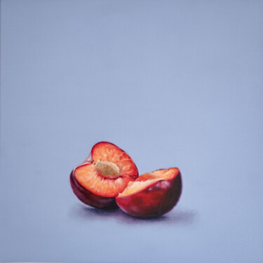 Painting titled "Broken plum" by Tanya Shark, Original Artwork, Oil