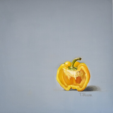 Malarstwo zatytułowany „Cheerful pepper” autorstwa Tanya Shark, Oryginalna praca, Olej