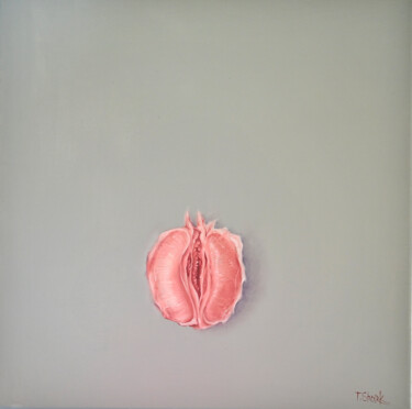 Schilderij getiteld "Grapefruit" door Tanya Shark, Origineel Kunstwerk, Olie