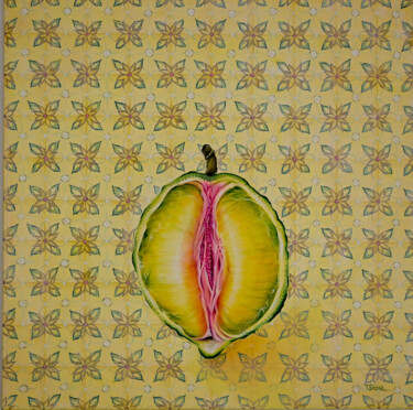 "Grapefruit new look" başlıklı Tablo Tanya Shark tarafından, Orijinal sanat, Petrol