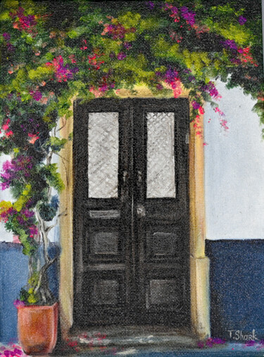 Malerei mit dem Titel "Door #2" von Tanya Shark, Original-Kunstwerk, Öl