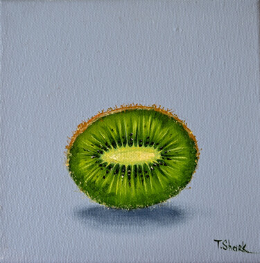 Peinture intitulée "Kiwi mini" par Tanya Shark, Œuvre d'art originale, Huile