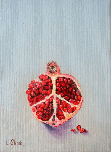 Картина под названием "Pomegranate mini" - Tanya Shark, Подлинное произведение искусства, Масло