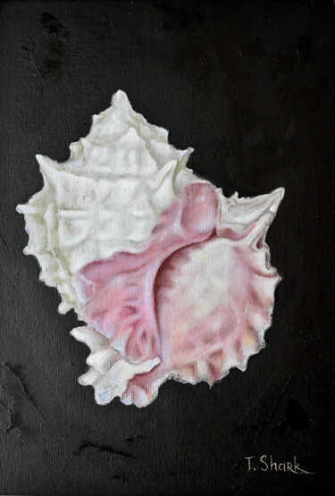 Painting titled "Сlam shell #4" by Tanya Shark, Original Artwork, Oil