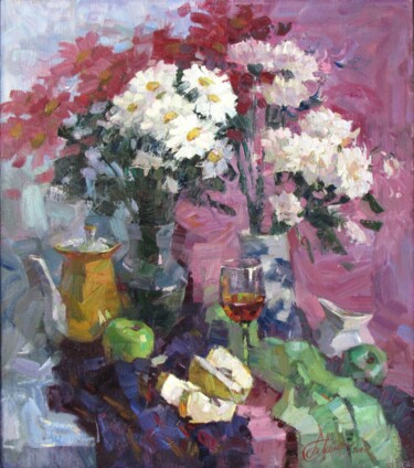 Painting titled "Spring bouquet" by Tanya Shendrik, Original Artwork, Oil