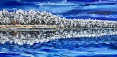 Malerei mit dem Titel "Winter abstract" von Tanya Stefanovich, Original-Kunstwerk, Öl