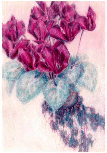 Malerei mit dem Titel "Rethinking Botany:…" von Tanya Sviatlichnaya, Original-Kunstwerk, Pastell