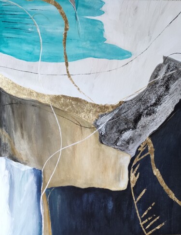 Картина под названием "Waterfall" - Tanya Swirl, Подлинное произведение искусства, Акрил Установлен на Деревянная рама для н…
