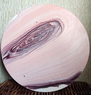 Painting titled "pink planet" by Tanya Swirl, Original Artwork, Acrylic