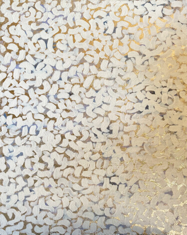 Картина под названием "Golden lining" - Tanya Alexeeva, Подлинное произведение искусства, Акрил Установлен на Деревянная рам…