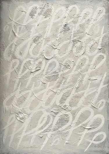 Schilderij getiteld "Copybook I" door Tanya Alexeeva, Origineel Kunstwerk, Acryl Gemonteerd op Frame voor houten brancard
