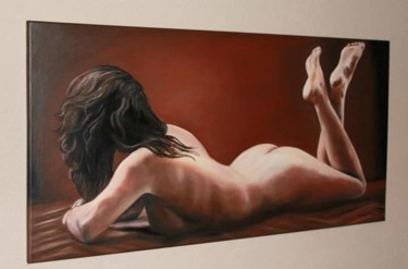 Painting titled "Foto de Tiago Xavier" by Tatiana Cerempei, Original Artwork, Oil