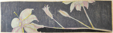 Pittura intitolato "night lily" da Tao Li, Opera d'arte originale, Inchiostro