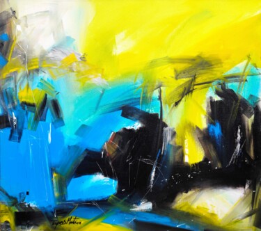 Painting titled "Abstract 12" by Tapas Maiti, Original Artwork, Acrylic