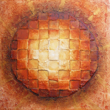Peinture intitulée "planete-ocre-boudle…" par Tapiezo, Œuvre d'art originale, Autre