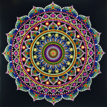 Painting titled "Mandala | Lotus Bhu…" by Tara Devi, Original Artwork, Acrylic