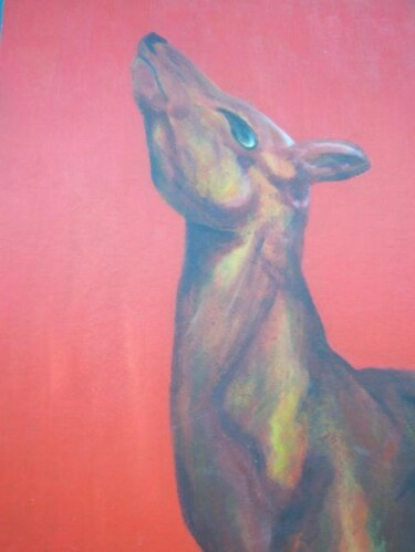 Schilderij getiteld "my deer" door Tara Kiers, Origineel Kunstwerk