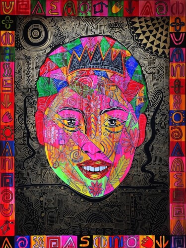 Peinture intitulée "Divine Comédie II" par Tara Shakti, Œuvre d'art originale, Acrylique