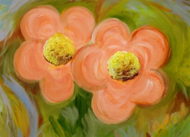 Painting titled "Tangerine Delight" by Tara Milliken, Original Artwork