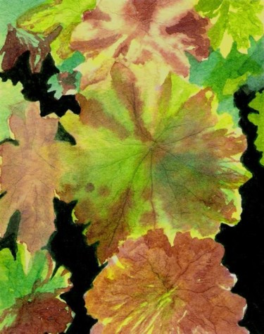 Painting titled "Autumn Leaves" by Tara Milliken, Original Artwork