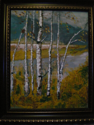 Painting titled "осень" by Taras, Original Artwork, Oil