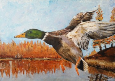 Painting titled "Пора на юг" by Yuriy Tarasov, Original Artwork, Oil