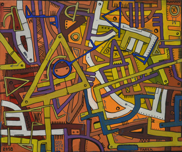 Geometrik Pintura titulada "Geometrik" por Tarek, Obra de arte original, Acrílico