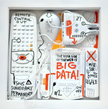 Sculpture titled "Big Data #2" by Tarek Ben Yakhlef, Original Artwork, Collages