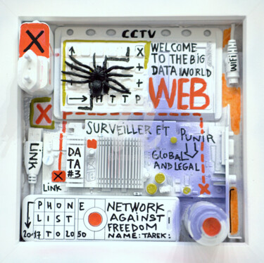 Sculpture intitulée "Web" par Tarek Ben Yakhlef, Œuvre d'art originale, Acrylique