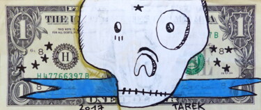 Dessin intitulée "Dollar #1" par Tarek Ben Yakhlef, Œuvre d'art originale, Encre