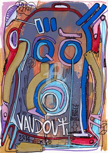Disegno intitolato "Vaudou" da Tarek Ben Yakhlef, Opera d'arte originale, Acrilico