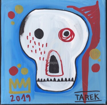 Картина под названием "Skull #4" - Tarek Ben Yakhlef, Подлинное произведение искусства, Акрил