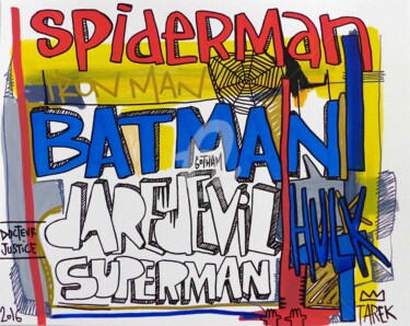 「Spiderman」というタイトルの描画 Tarek Ben Yakhlefによって, オリジナルのアートワーク, インク