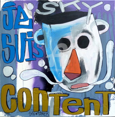 "Je suis content" başlıklı Tablo Tarek Ben Yakhlef tarafından, Orijinal sanat, Akrilik