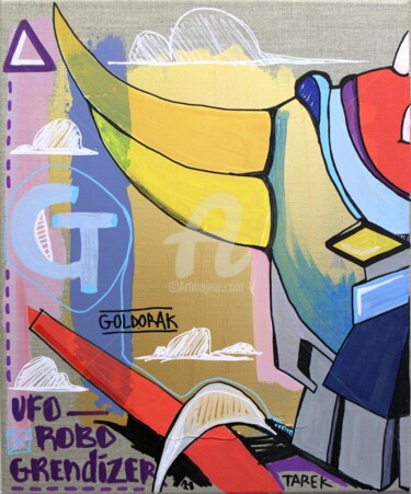Schilderij getiteld "G comme Goldorak" door Tarek Ben Yakhlef, Origineel Kunstwerk, Acryl